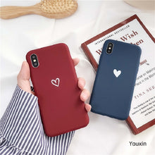 Load image into Gallery viewer, Wine red Heart Mobile Phone Case for iPhone 6 6s 7 8 Plus
