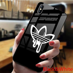 Glossy Mobile Phone Case Sport Black White Phone Back