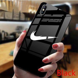 Glossy Mobile Phone Case Sport Black White Phone Back