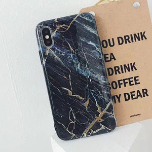 Vintage Marble Phone Case For iPhone X 6 6S 7 8 Plus
